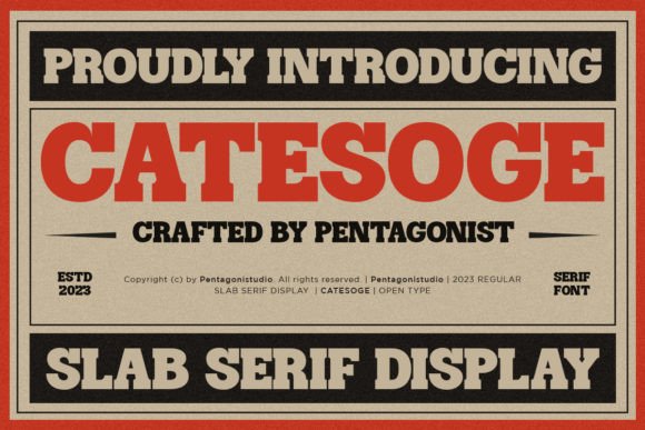 Catesoge: A Bold Display Font for Handmade Creations
