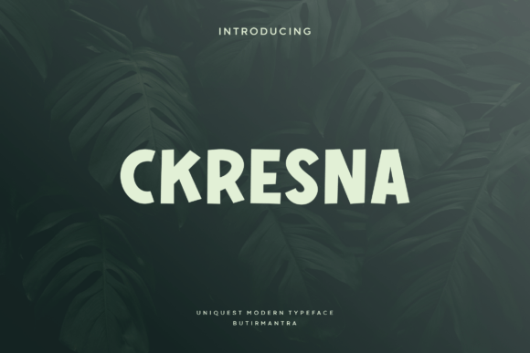 Ckresna: A Modern Display Font for Editorial Design