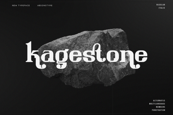 Kagestone: A Timeless Display Font for Branding