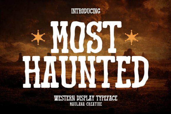 Most Haunted Western Display Typeface for Craft Projects
